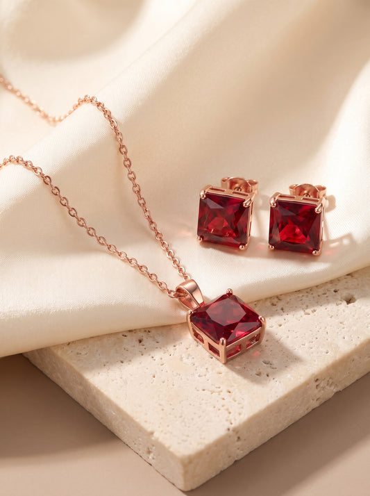 Rose Noir Ruby Set