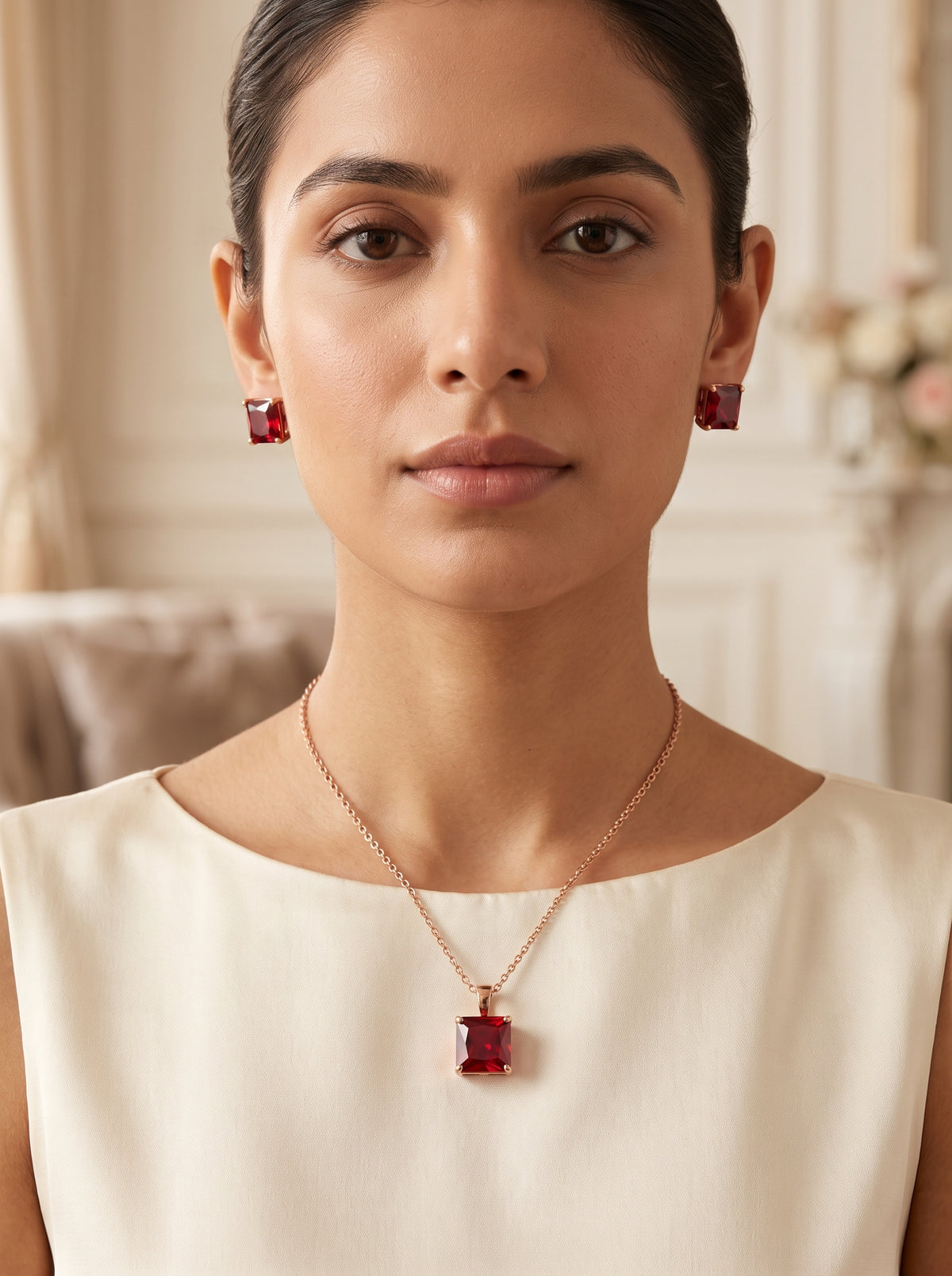 Rose Noir Ruby Set